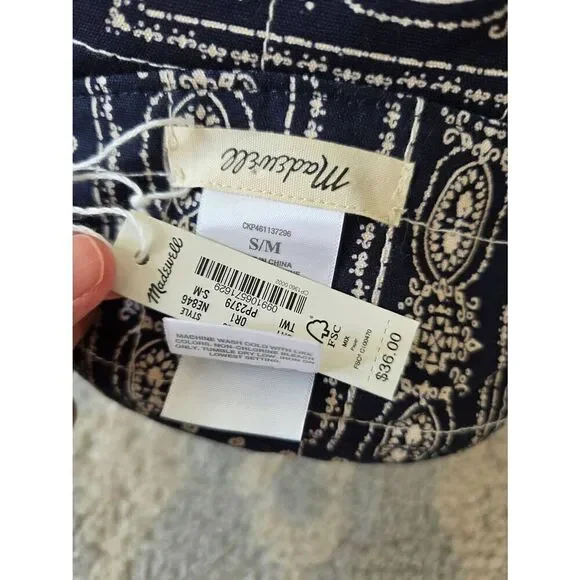 Madewell Reversible Quilted Bucket Hat NWT - Picture 8 of 10